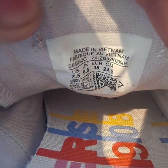 Converse 1908 Chuck Taylor All Star Lift Low White Sneaker Shoes Womens 7.5 - Picture 12 of 13